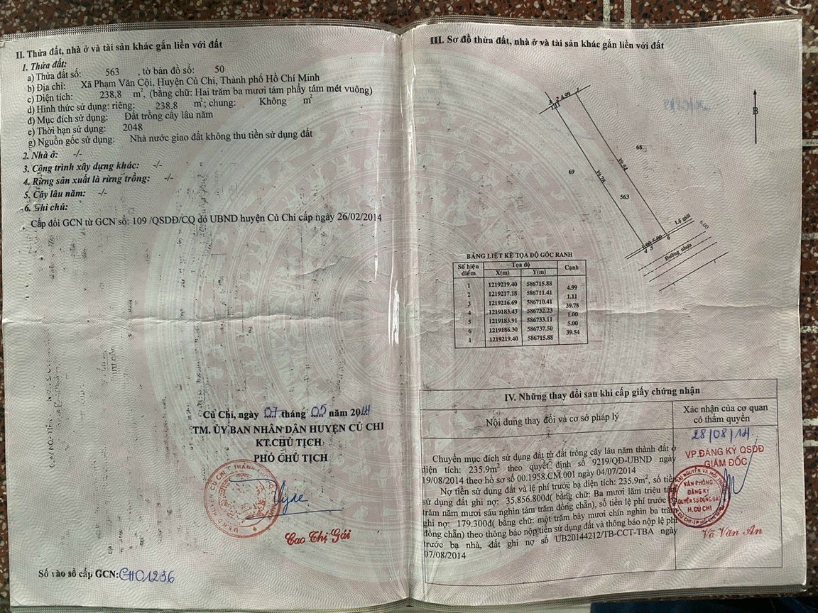 Giảm giá 200tr! Bán lô đất MT đường nhựa số 489, 239m2, full thổ cư, xã Nhuận Đức