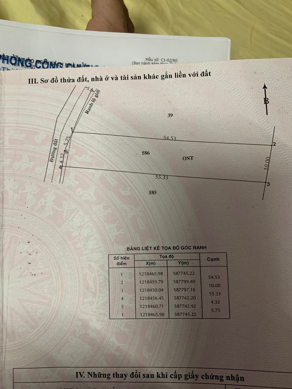 Bán lô đất MT đường Bê tông xe tải hẻm Nguyễn Thị Nê, dt 545m, 100% thổ cư, xã Phú Hòa Đông