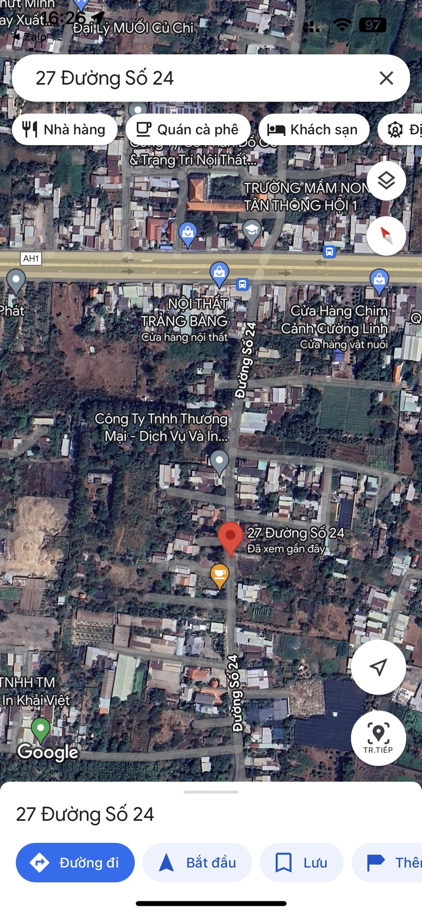 Bán lô đất MT đường nhựa 24, 500m2, có 60m thổ cư, xã Củ Chi