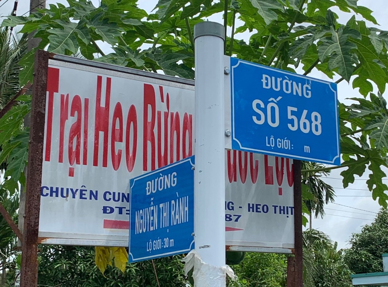 Bán đất Củ Chi, lô đất vườn góc 2 mặt tiền đường xe oto, 3.559m2, xã Nhuận Đức