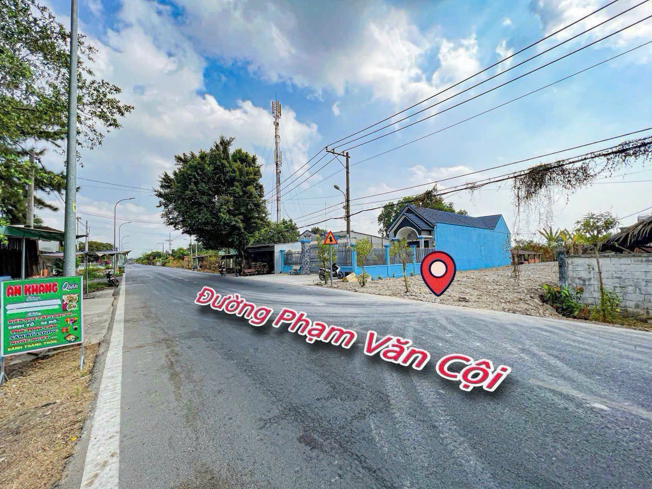 Bán lô đất mặt tiền đường chính Phạm Văn Cội, dt 519m2, QH KDC, xã Nhuận Đức.