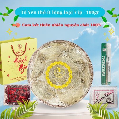Tổ Yến Thô Ít Lông Vip – Hộp 100gr