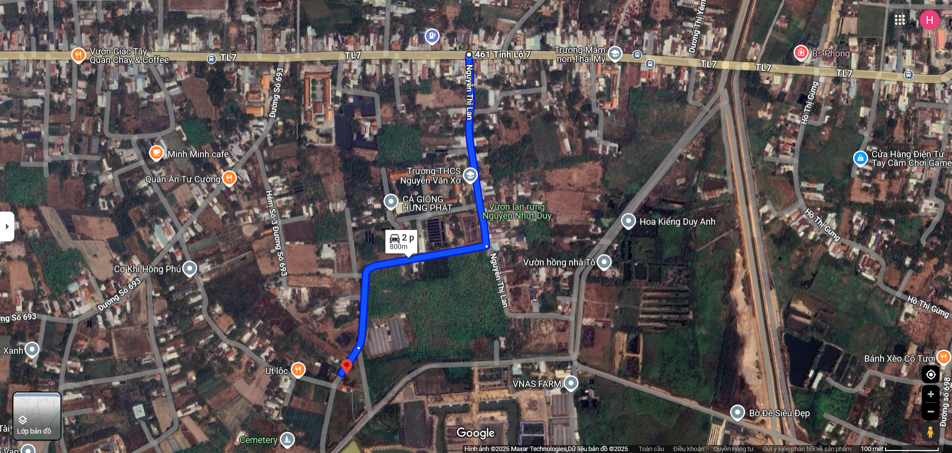 Bán lô đất 2 mặt tiền Đường Nguyễn Văn Xơ, diện tích 340m2, 16m2 thổ cư, xã Thái Mỹ