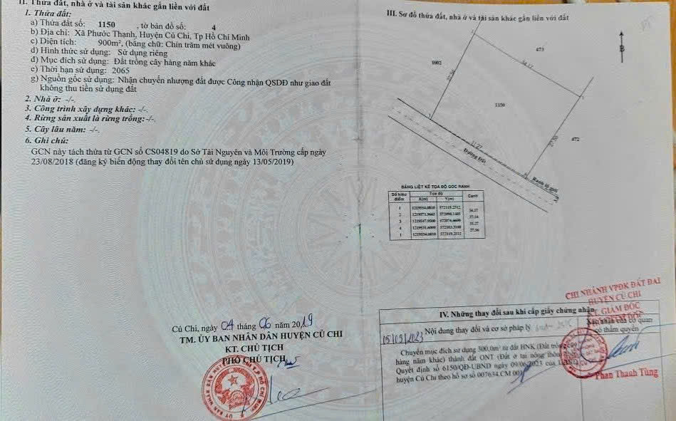 Giảm giá! Bán đất lô đất 1 sẹc đường Võ Văn Điều, 900m, có 300m thổ cư, xã Thái Mỹ.