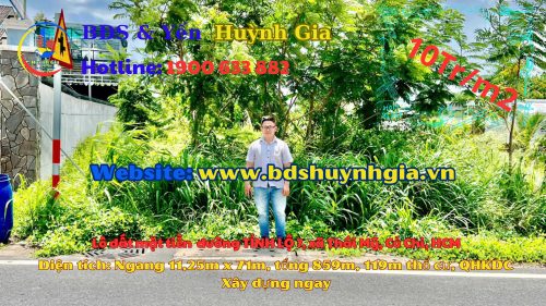 Lô đất mt Đường Tỉnh Lộ 7, dt 859m, có 119m thổ cư, xã Thái Mỹ.