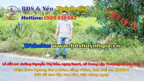 lô đất mt Đường Nguyễn Thị Náo ngay resort THÔN KINH ĐÔNG, dt 145m, full thổ, xã Trung Lập Thượng.