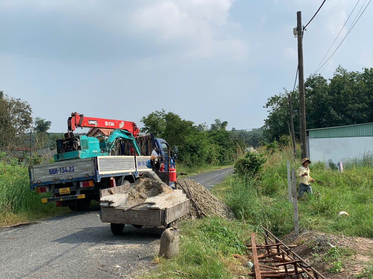 Bán Củ Chi, 1 sẹc ngắn đường Bến Đình 2 xe container tránh nhau 195m2, có 153m2 thổ cư, xã An Nhơn Tây.