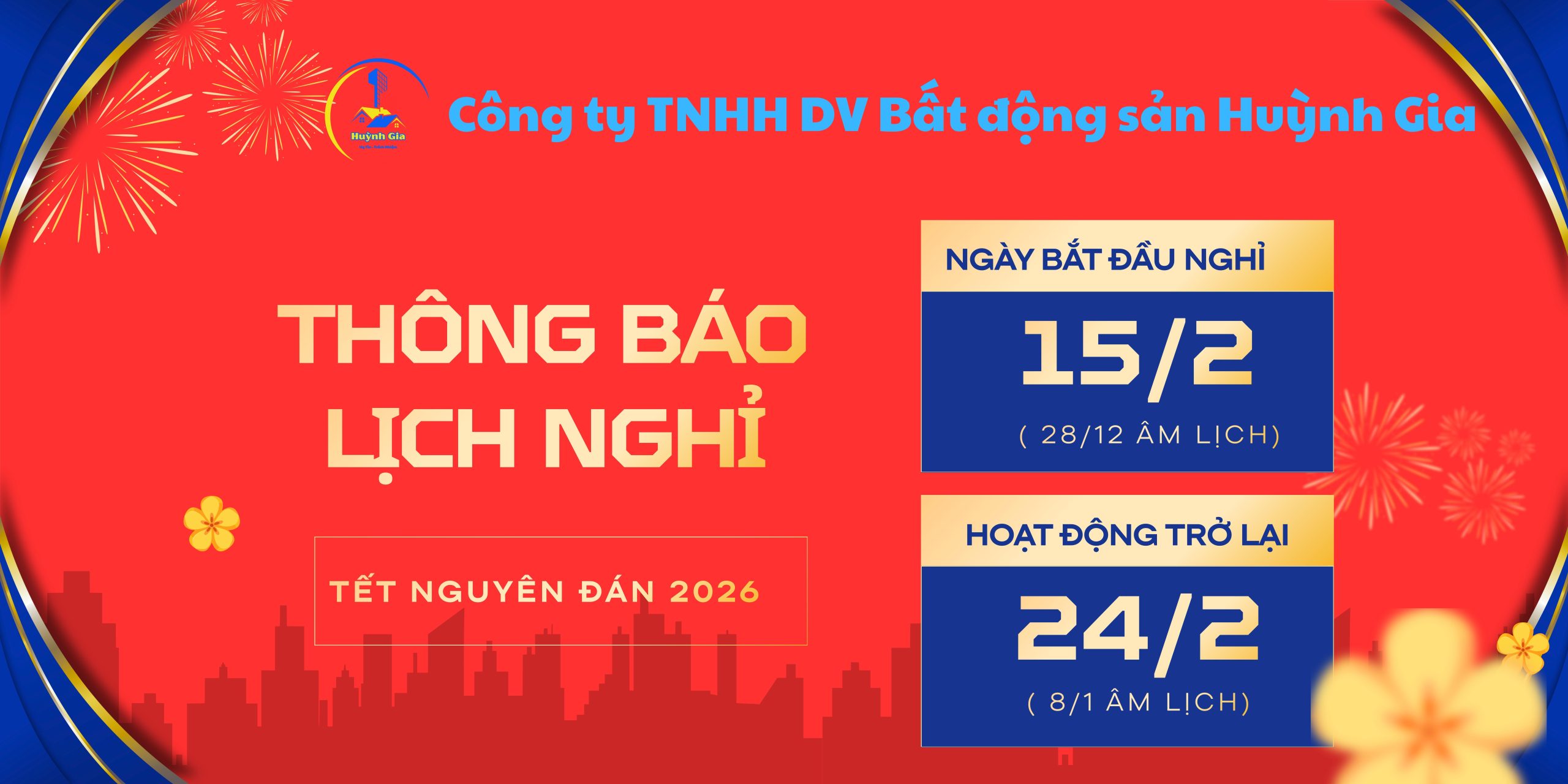 Lịch nghỉ tết Nguyên đán 2026