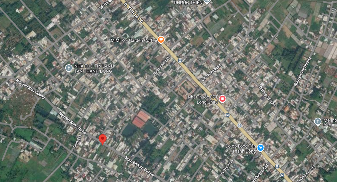 Bán lô đất mt đường Nguyễn Kim Cương, diện tích 627m2 full thổ, xã Phú Hòa Đông.