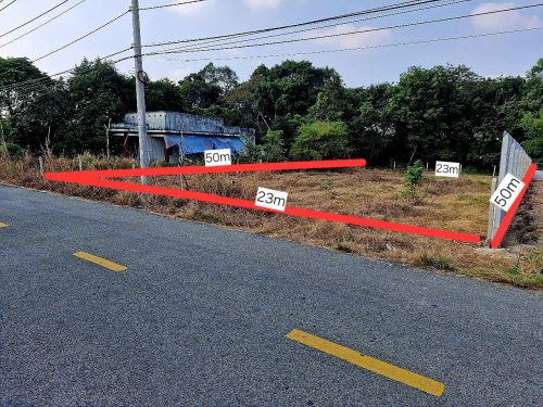 Bán lô đất mặt tiền đường Bà Thiên, mặt tiền 23m, tổng 1.167m², có 100 m² thổ, xã Nhuận Đức.