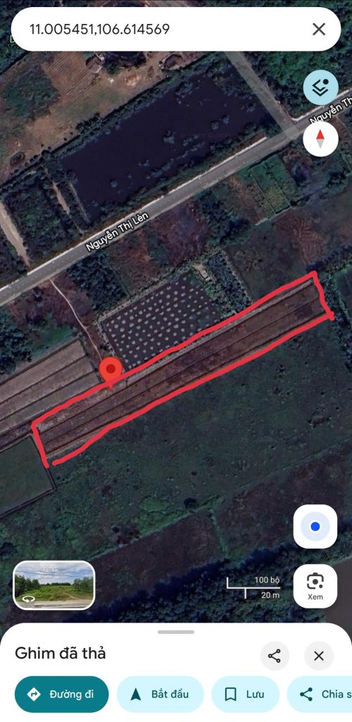 Đất Củ Chi! bán lô đất gần ngay đường Nguyễn Thị Lèn, dt 4100m2, đất lúa, xã Trung An