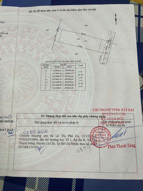 Đất Củ Chi! Bán lô đất mt đường trải đá oto, dt 381m, có 300m thổ, xã Tân Thạnh Đông