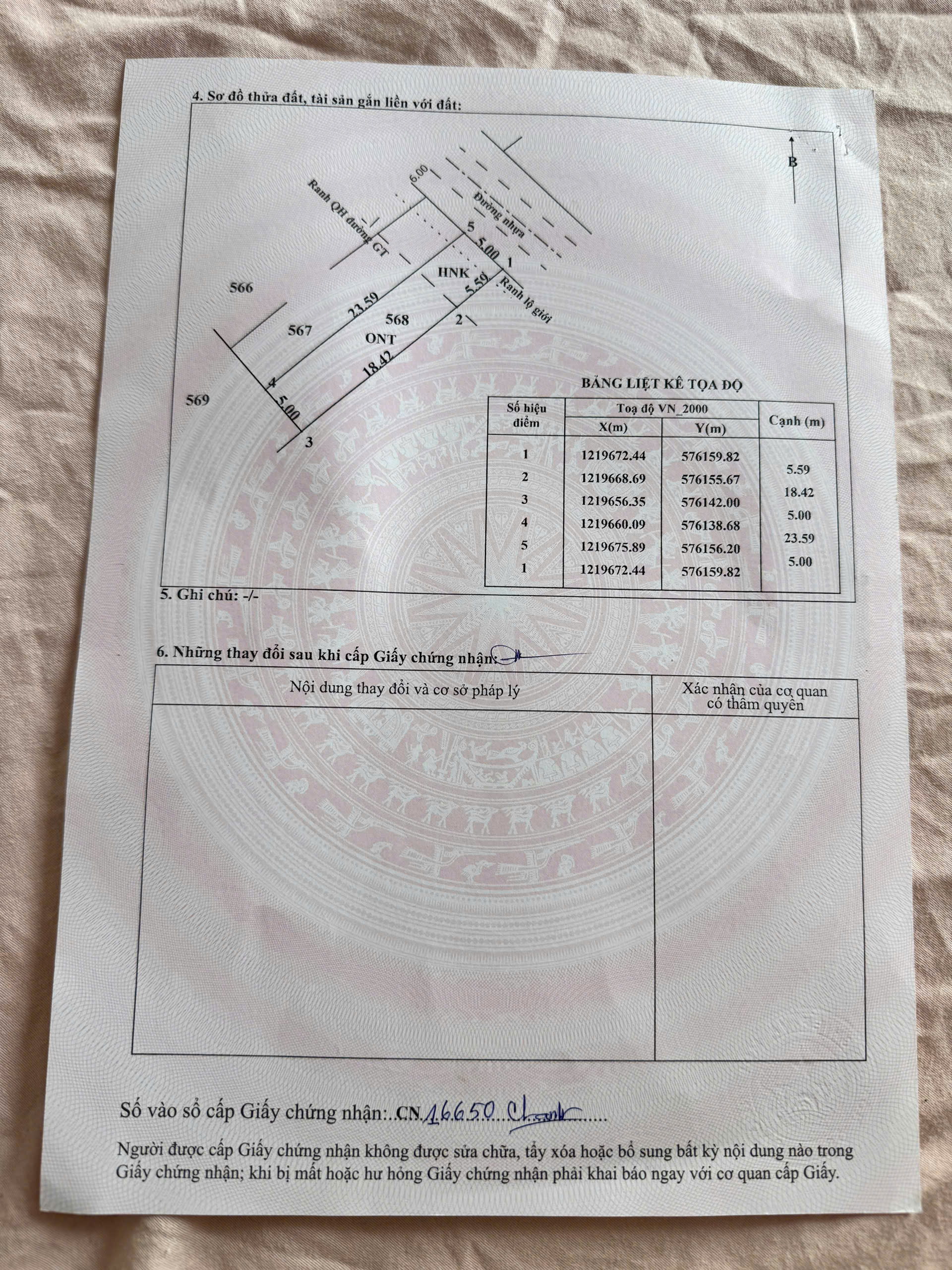 Cắt lỗ nhiều! Bán lô đất mt đường nhưa 583, dt 119m, full thổ, xã Nhuận Đức (mới)